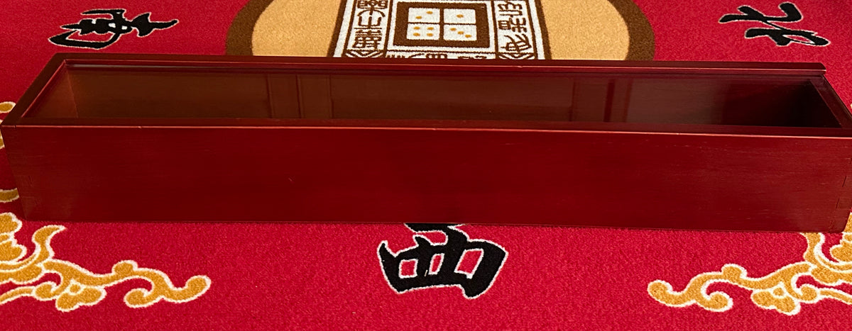 Luxury Bright Paint Wooden Mahjong Box with Custom Mahjong Tiles