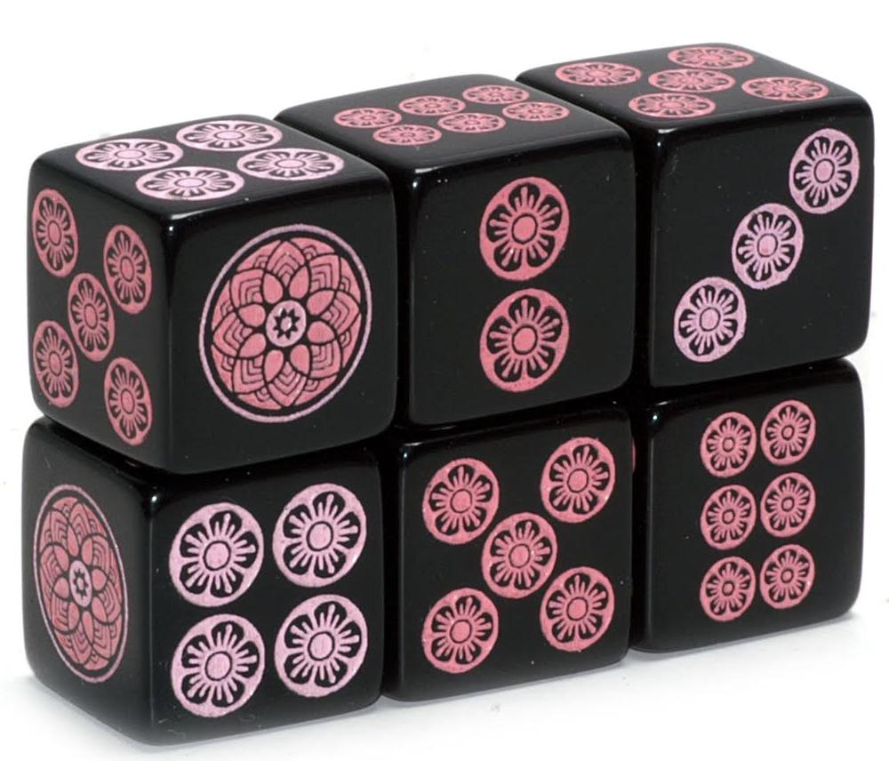 Marvelous Pink Mahjong Dice