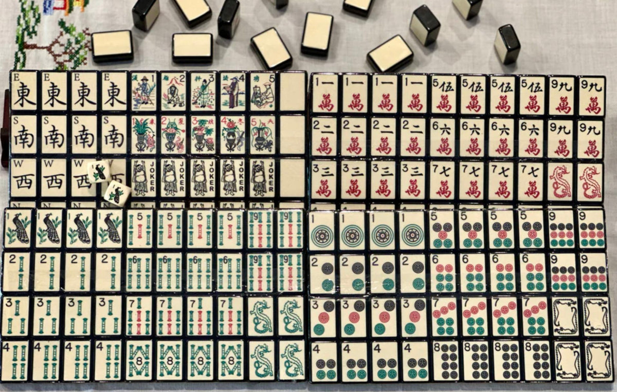 Replica Enrobed Mahjong Set, Mahjong Dice and additional optional accessories