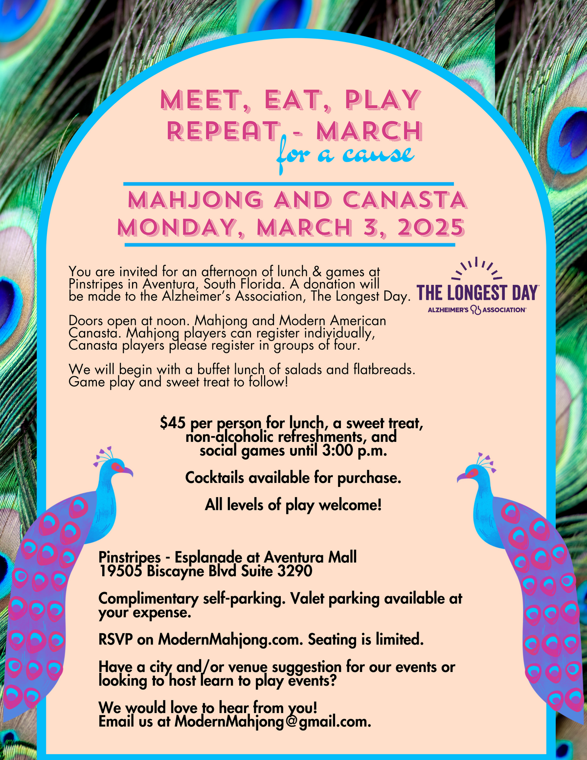 March 3, 2025: Meet Eat Play Repeat at Pinstripes (Esplanade at Aventura Mall)