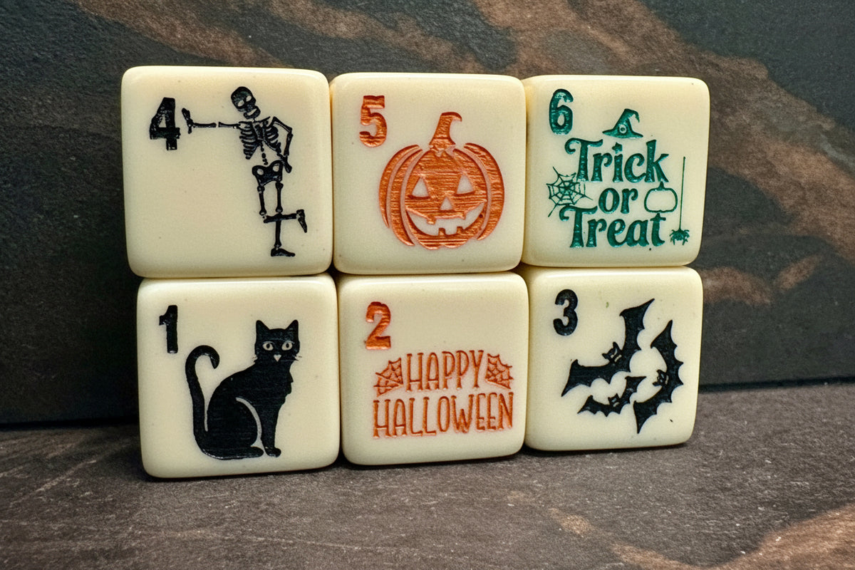 Trick or Treat - our Halloween Mahjong Dice™ Holiday Collection