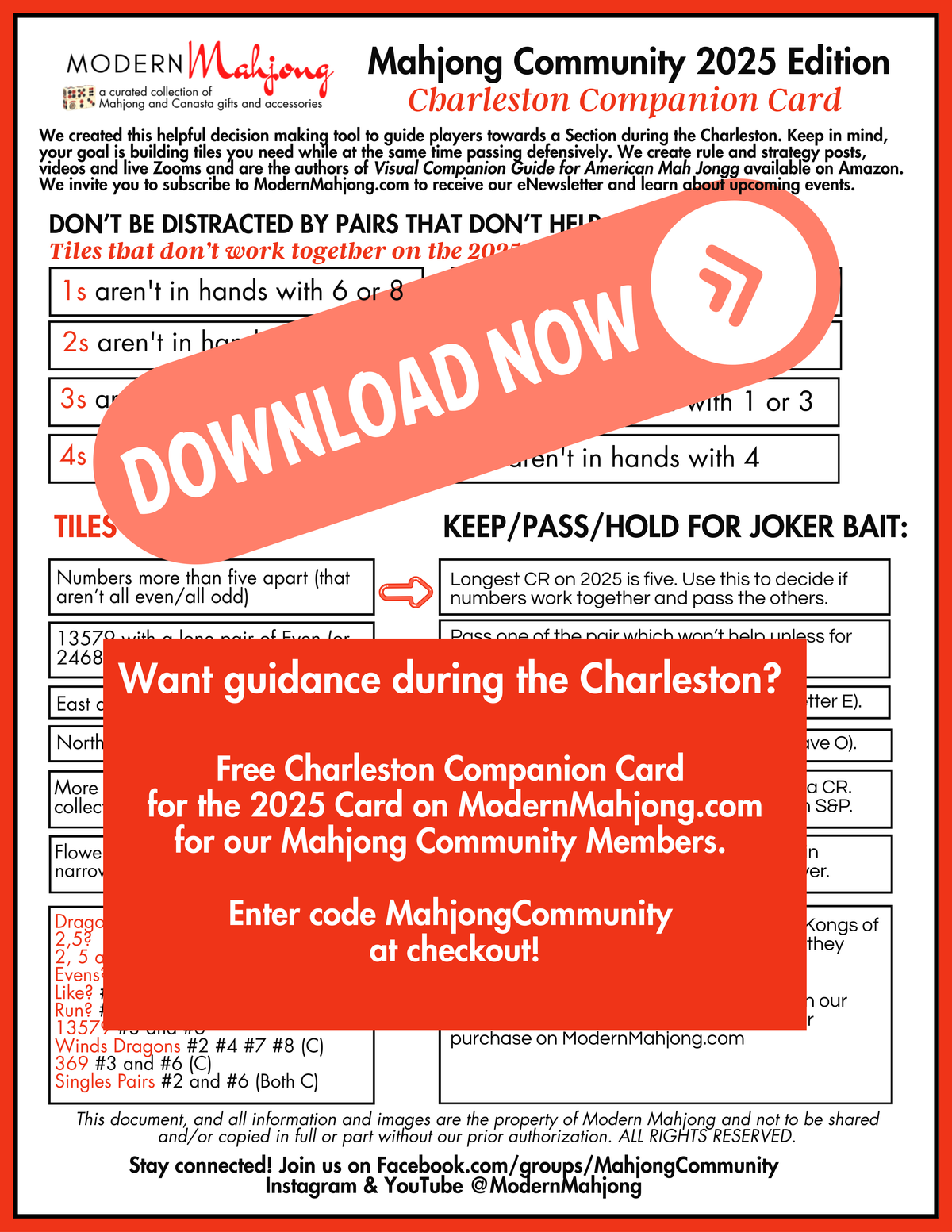 2025 Charleston Companion Card - Enter Promo Code at checkout or you will be charged!