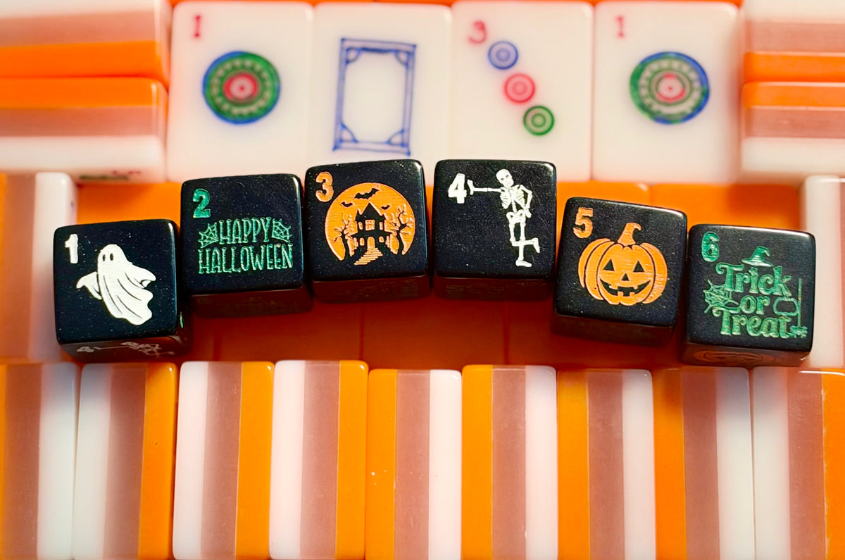 Trick or Treat in Black - Our Halloween Mahjong Dice™ Holiday Collection