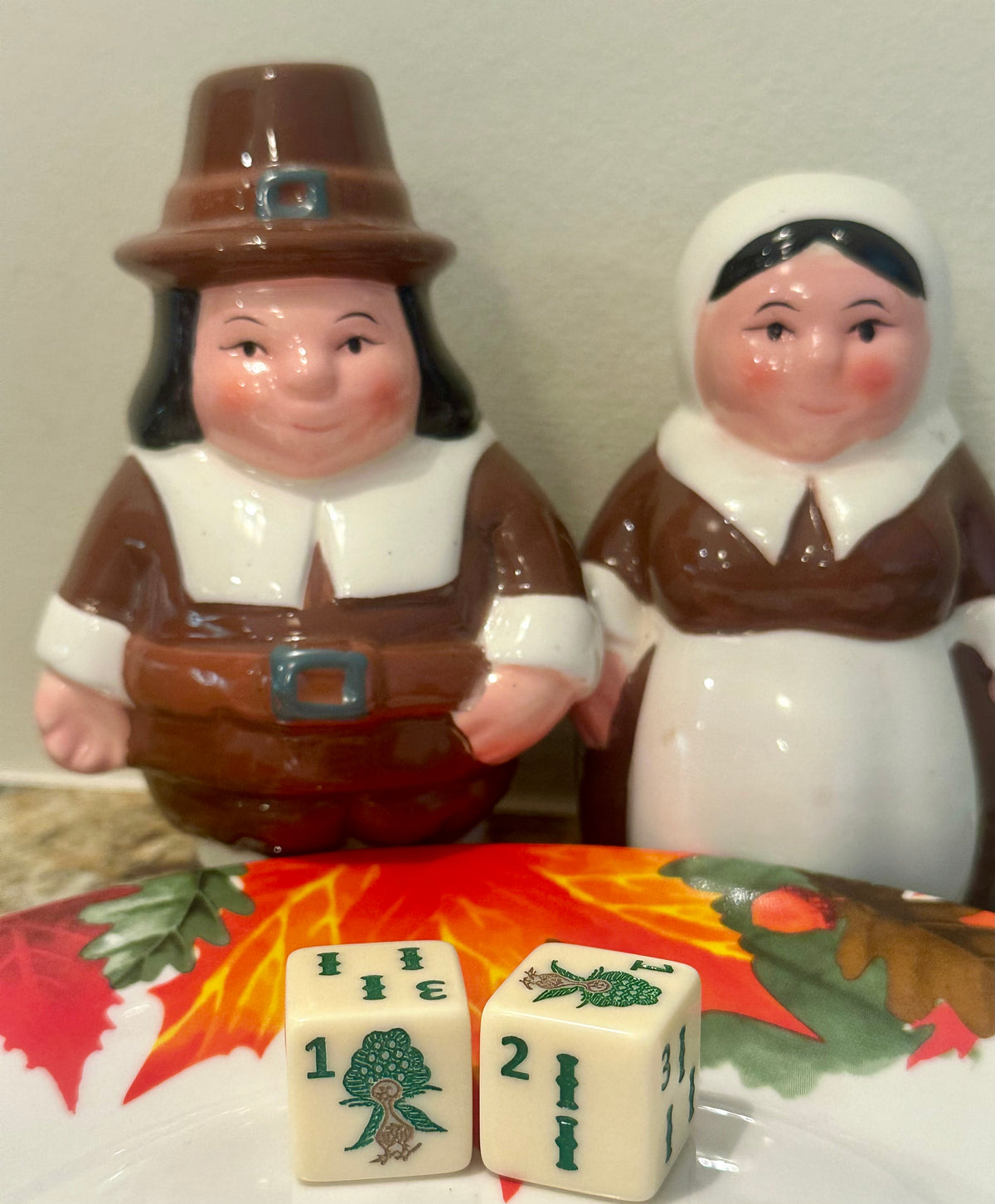 Thankful "Turkey" Peacock- our Thanksgiving Mahjong Dice™ Holiday Collection