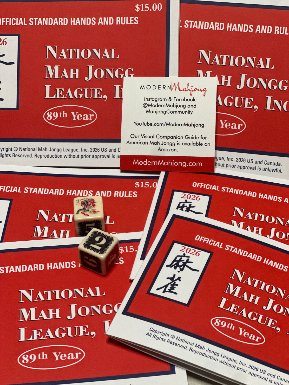 Official 2026 NMJL Card - Large size shipping with tracking (PLEASE READ INFO ABOUT SHIPPING!)