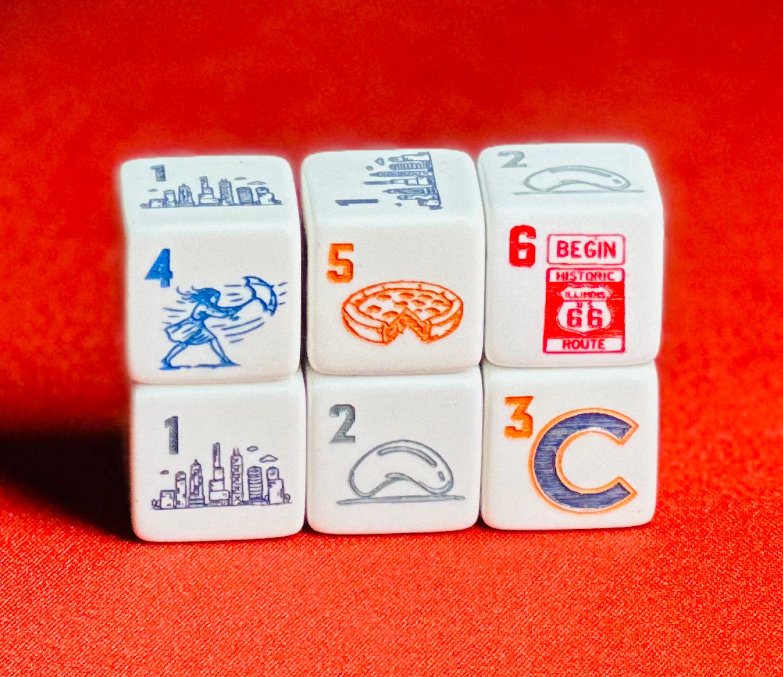 Preorder:  RESTOCKING SOON! Chicago, IL - My Kind of Town Mahjong Dice™