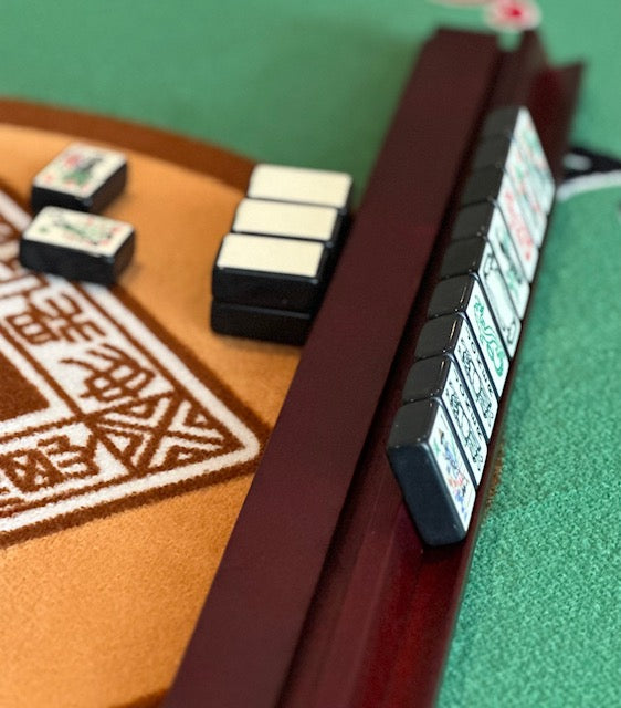 Dark Wood Mahjong Racks with Wood Pushers - Set of 4 – Modern Mahjong