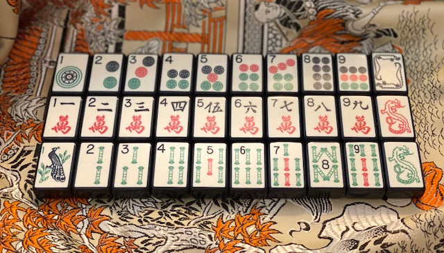 Limited Edition Replica Black Enrobed Mahjong Set (152 tiles) and Mahjong Dice™