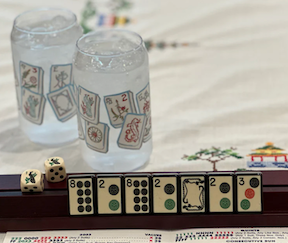 Mahjong Tile, Drink in Style Cups - Recycled Plastic Drinkware Set of Eight (Mah Jongg)