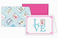 Mahjong Note Cards - Handpainted LOVE  Designs - set of 12 notecards