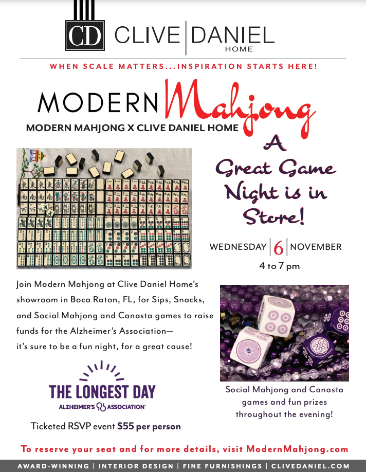 Modern Mahjong x Clive Daniel Home: A Great Game Night is in Store!