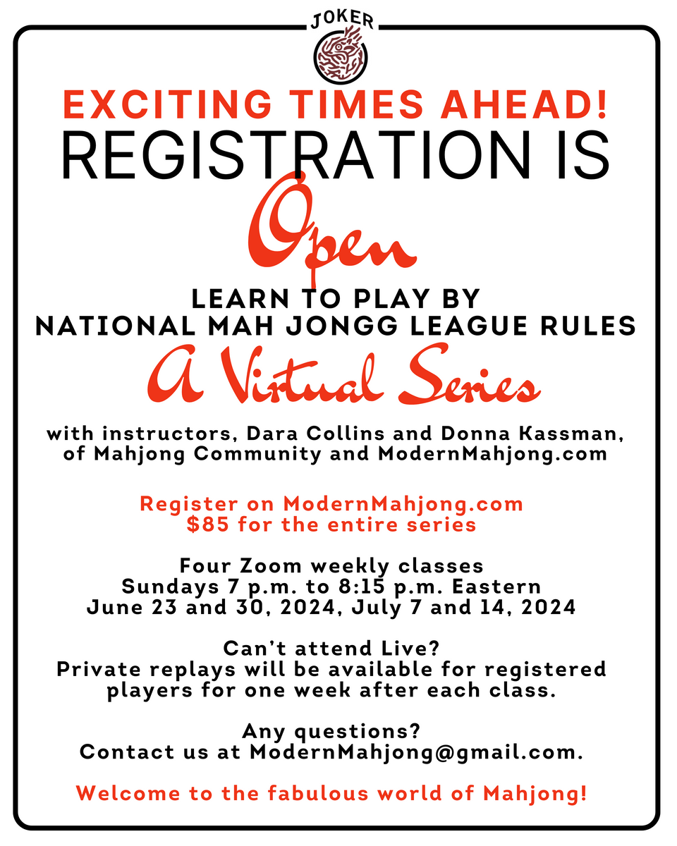 Learn to Play National Mah Jongg League Rules A Virtual Series, with