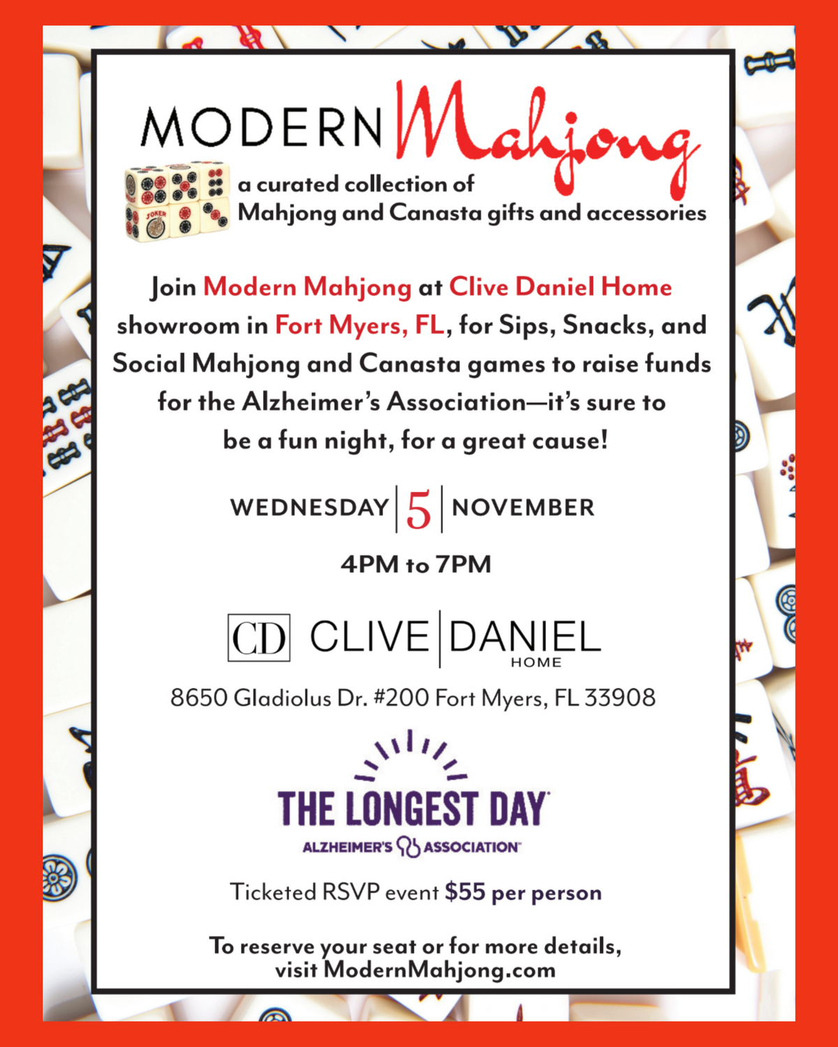Fort Myers: Modern Mahjong x Clive Daniel Home: A Great Game Night is in Store! November 5, 2025
