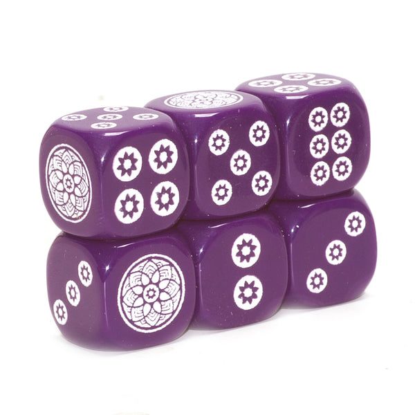 Power of Purple Mahjong Dice to benefit the Alzheimer's Association - one pair of 16 mm dice