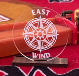"I'm East" - East Indicator - engraved acrylic indicator on wood display