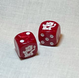 Year of the Dragon Mahjong Dice™  - one pair of Red Dragon 16 mm dice