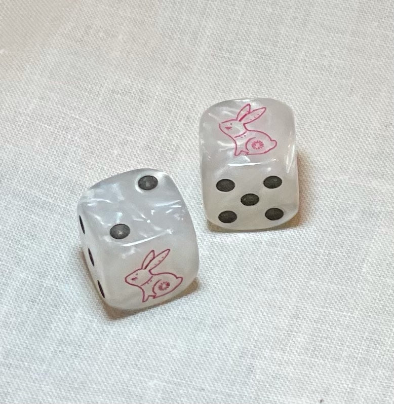 Year of the Rabbit Mahjong Dice™  - one pair of 16 mm dice