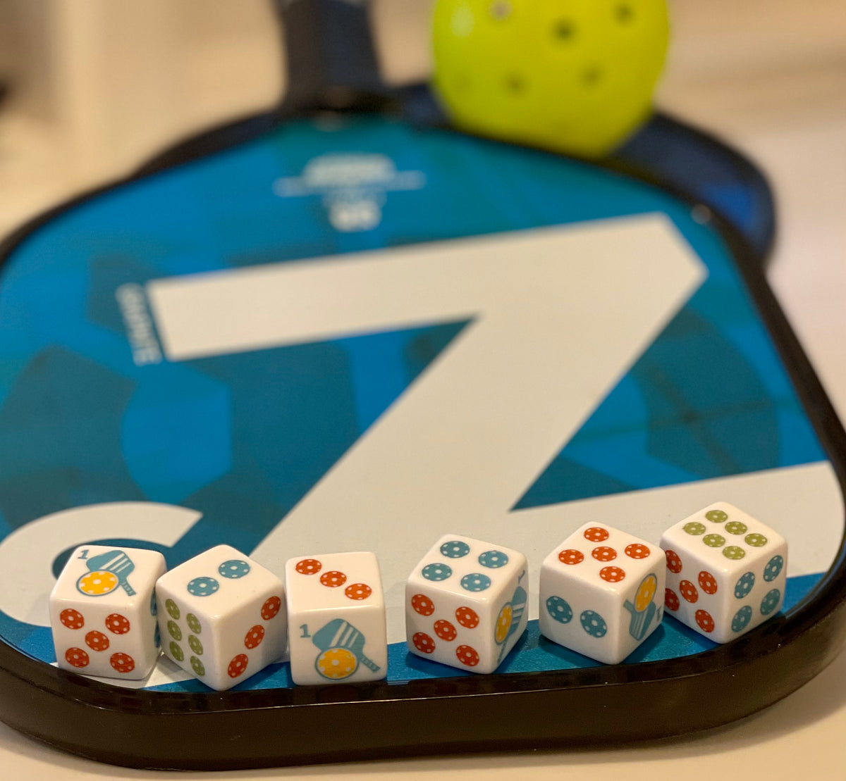 Game On! One Pair of Pickleball Mahjong Dice™  Slightly larger Size 19mm