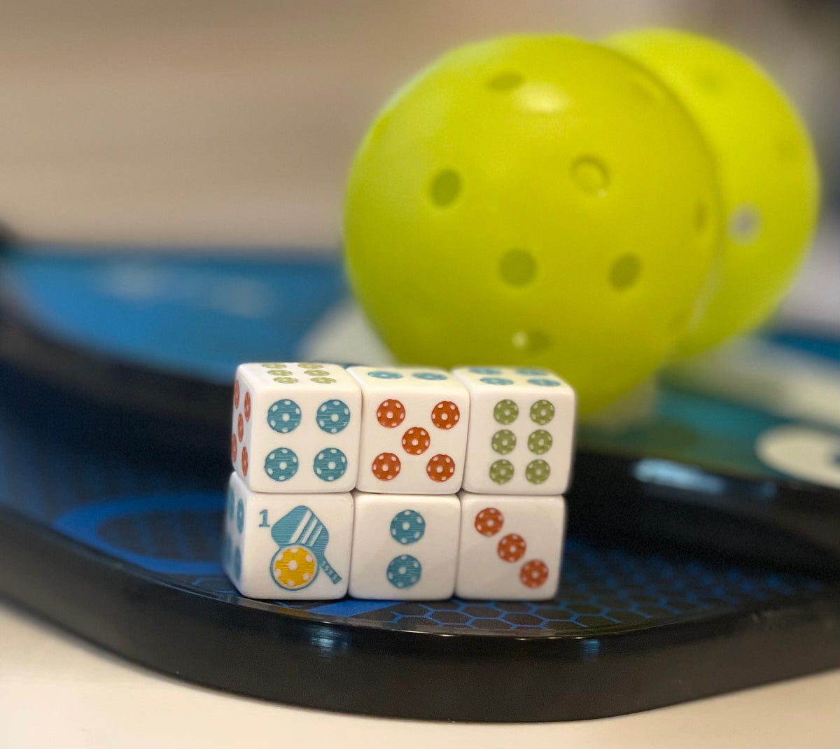 Game On! One Pair of Pickleball Mahjong Dice™  Slightly larger Size 19mm