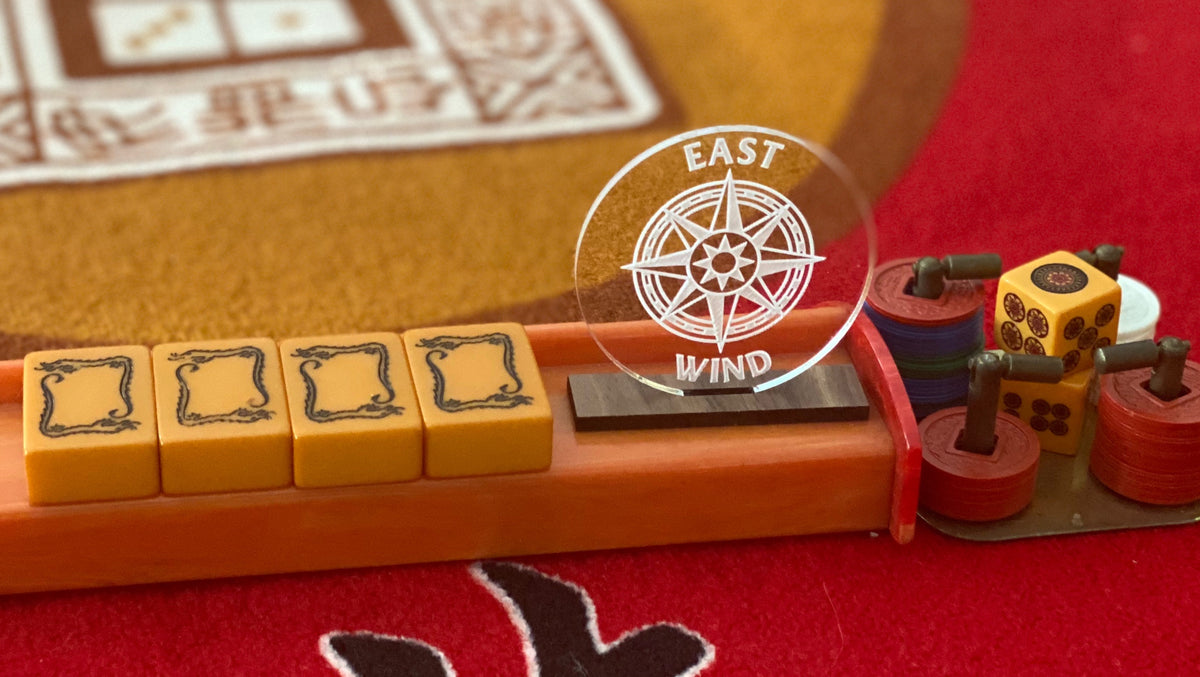 "I'm East" - East Indicator - engraved acrylic indicator on wood display