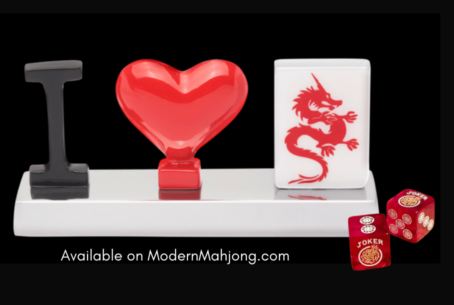 I Love Mahjong (Mah Jongg) Sculpture