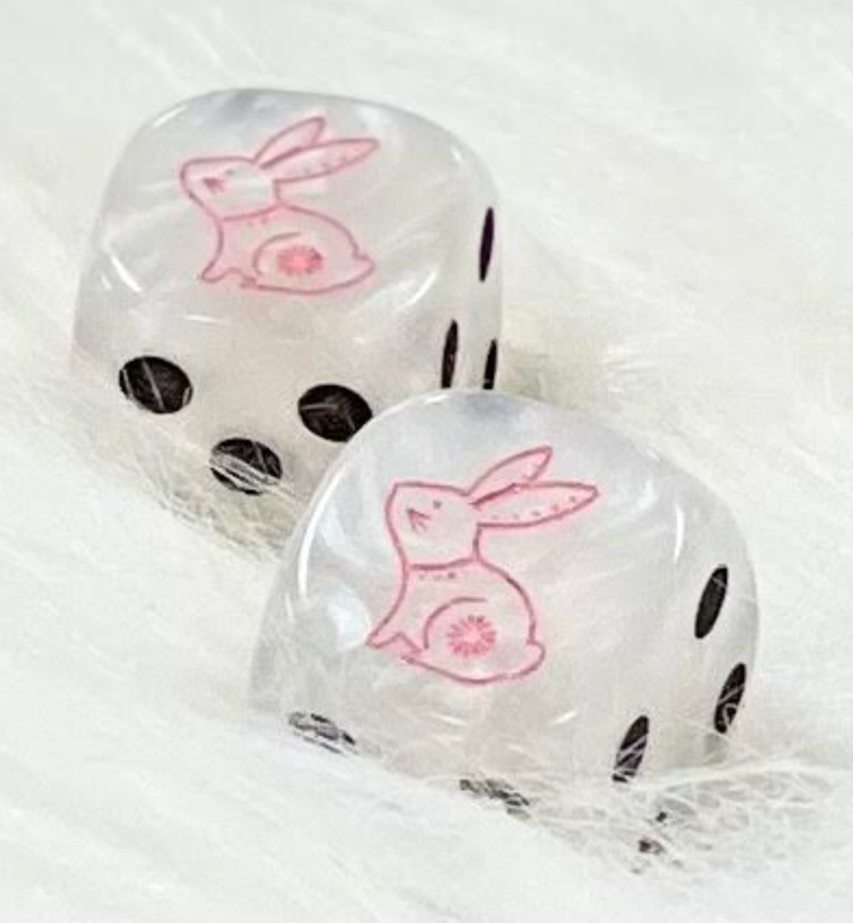 Year of the Rabbit Mahjong Dice™  - one pair of 16 mm dice