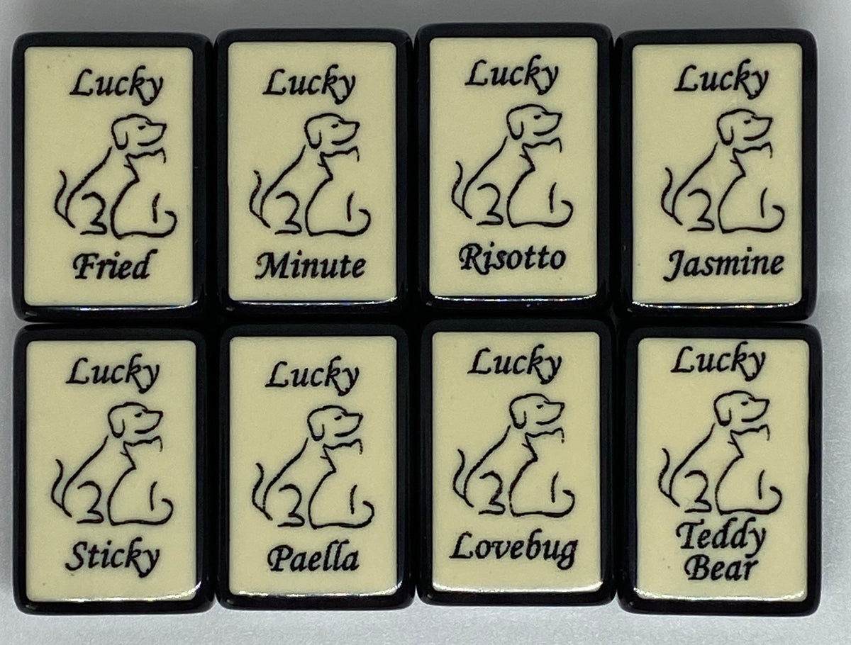 Custom Engraved Text or Design Jokers for the Black Replica Enrobed Mahjong Set (set of eight jokers)