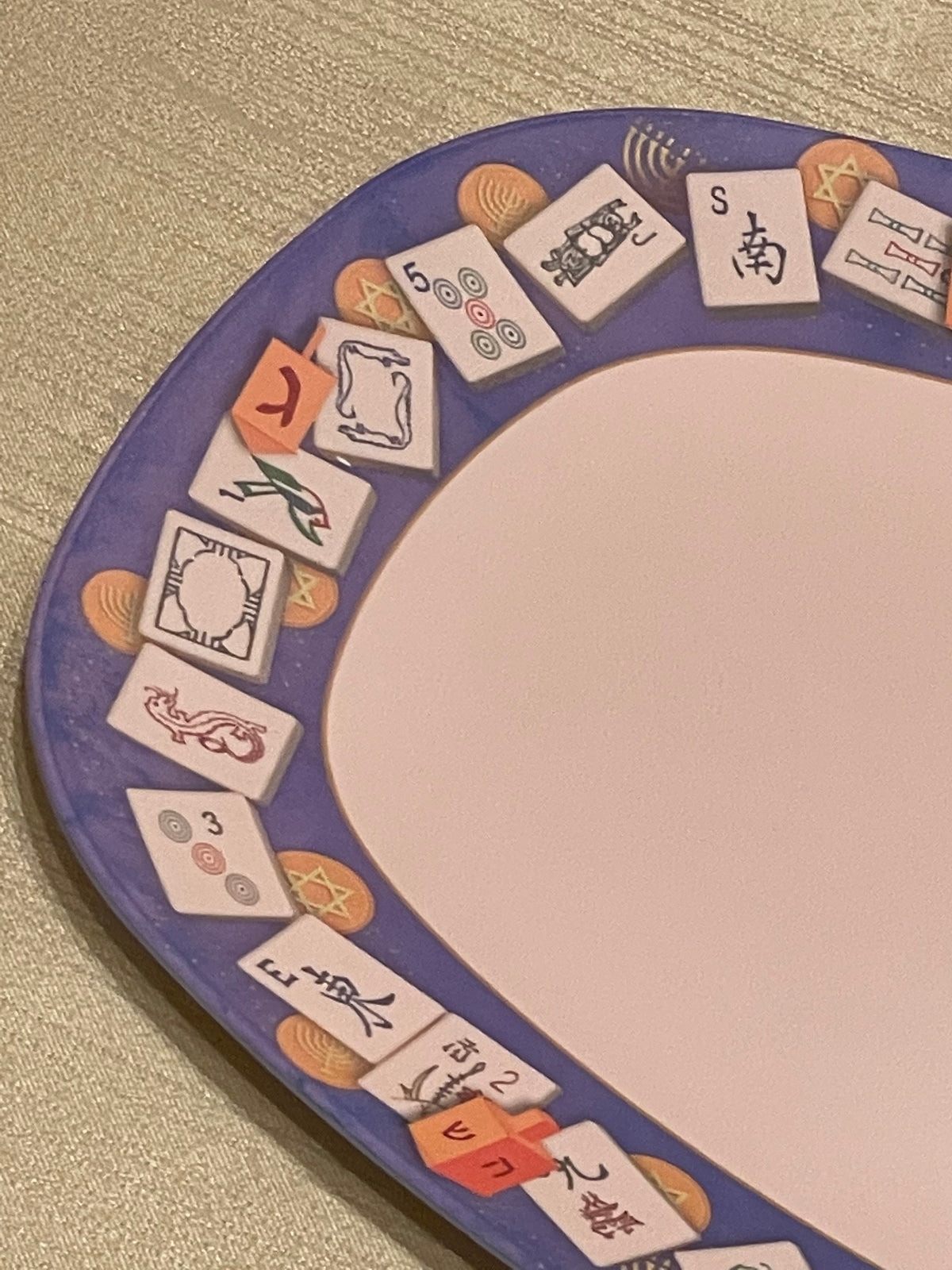 Hanukkah Mah Jongg Mahjong Serving Platter by Modern Mahjong