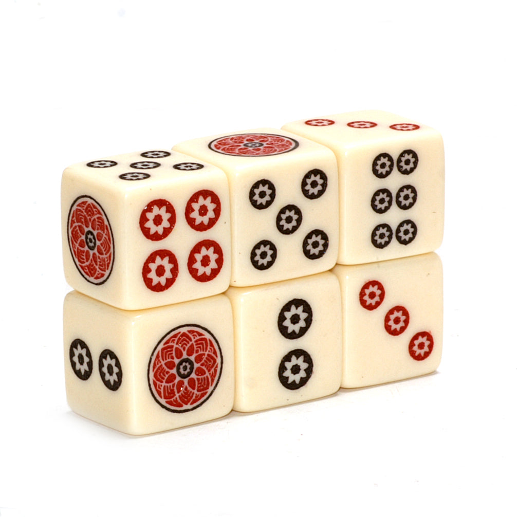 Jokerless Lotus Ivory Mahjong Dice™