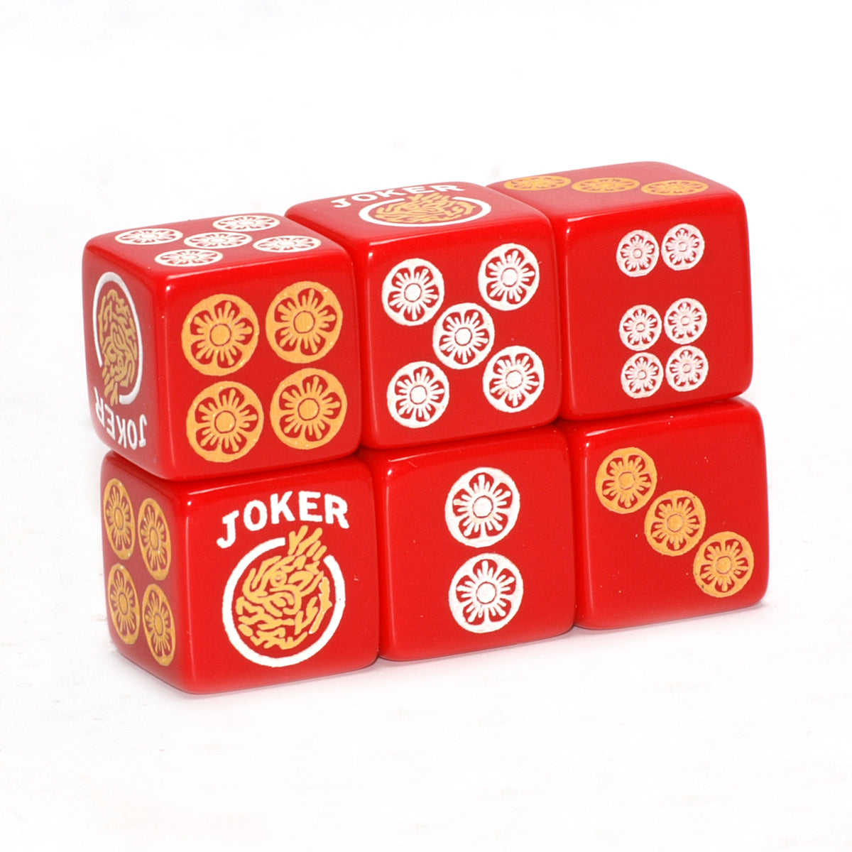 One Joker Away - one pair of red white, yellow