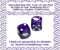 Year of the Rat Mahjong Dice™  - one pair of Rat 16 mm dice